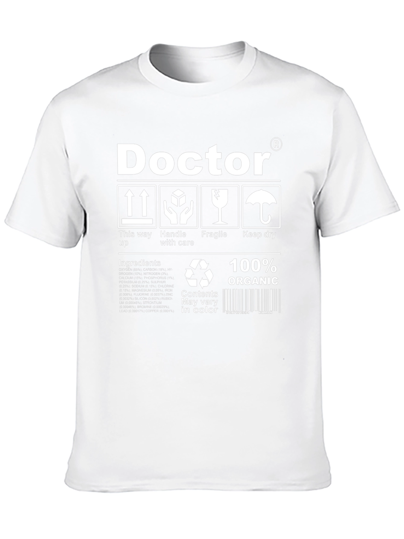 Doctor Organic Ingredients Black T-Shirt