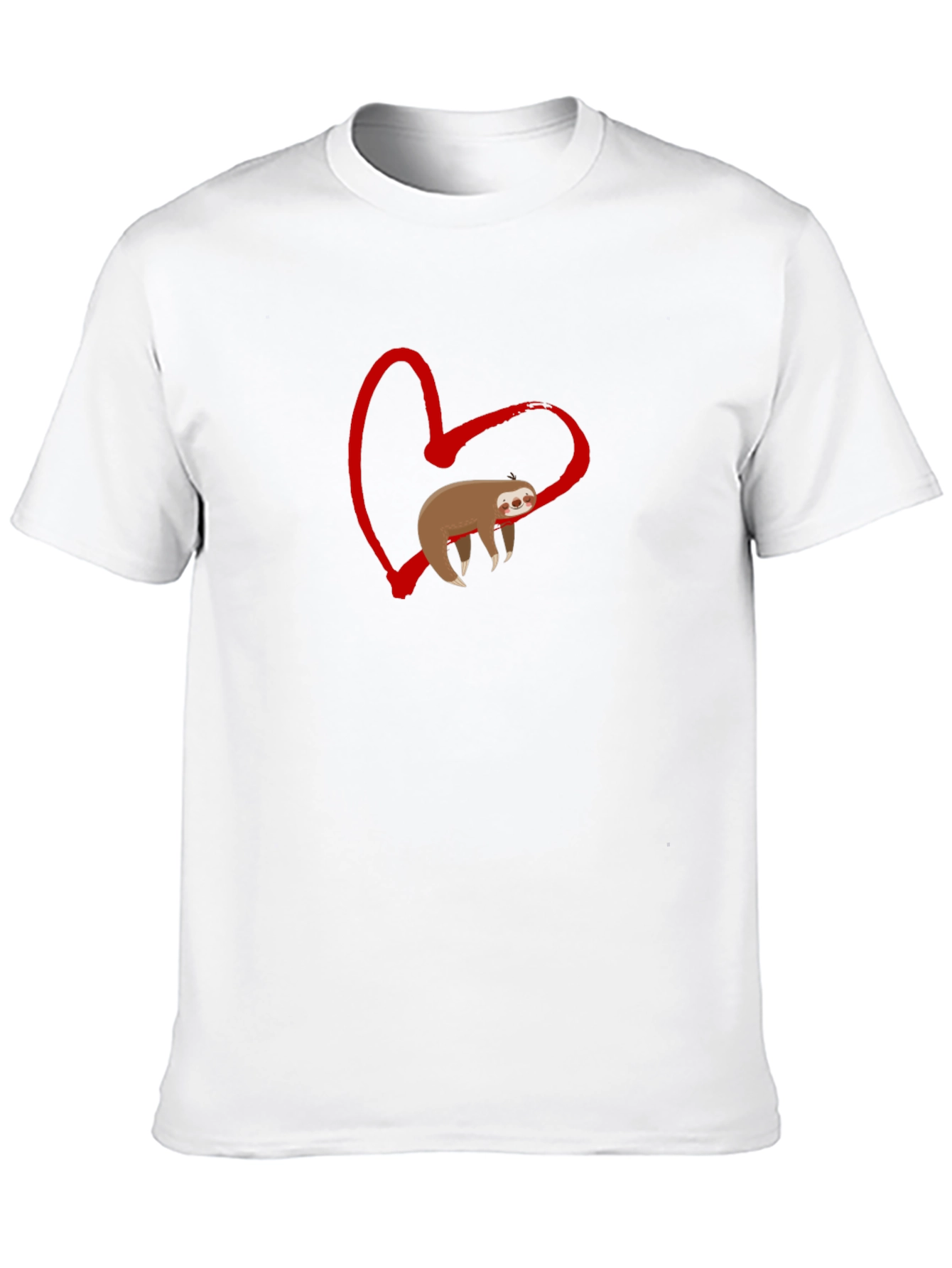 Sloth Heart Graphic Tee - Black