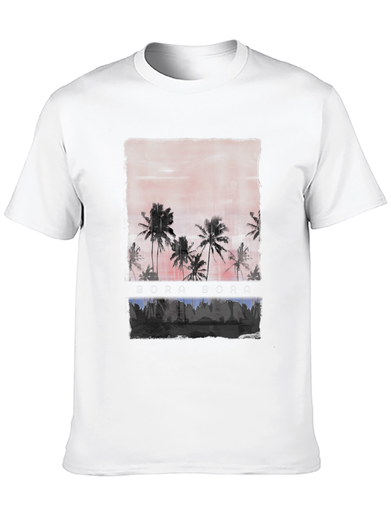 Bora Bora Palm Sunset Graphic Tee