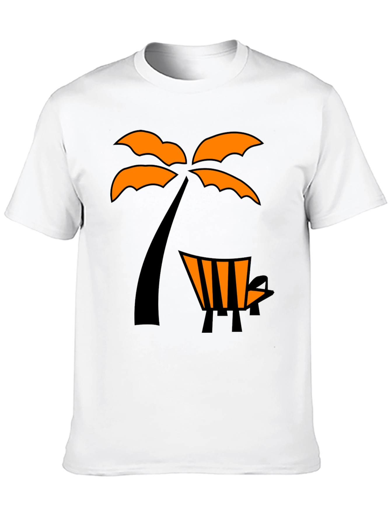 Tropical Palm Tree & Beach Chair Graphic Tee