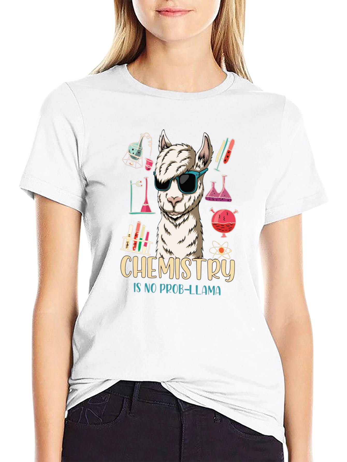 Chemistry No Prob-llama Graphic T-Shirt
