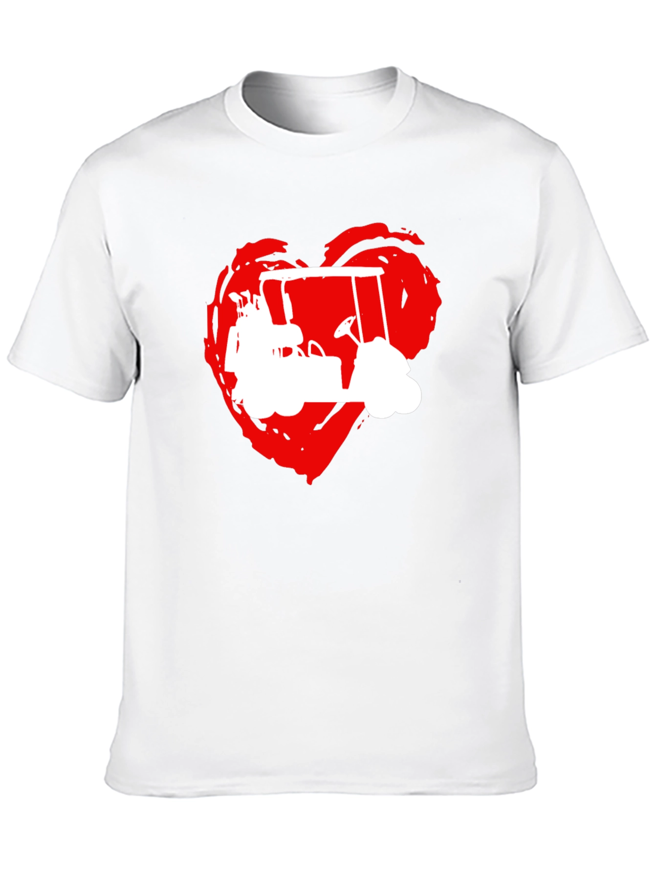 Golf Cart Heart Graphic T-Shirt