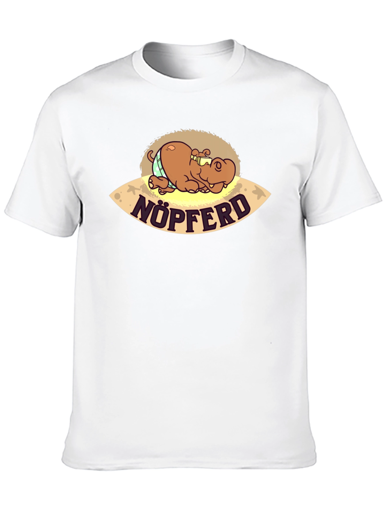 Nöpferd Cartoon Graphic T-Shirt