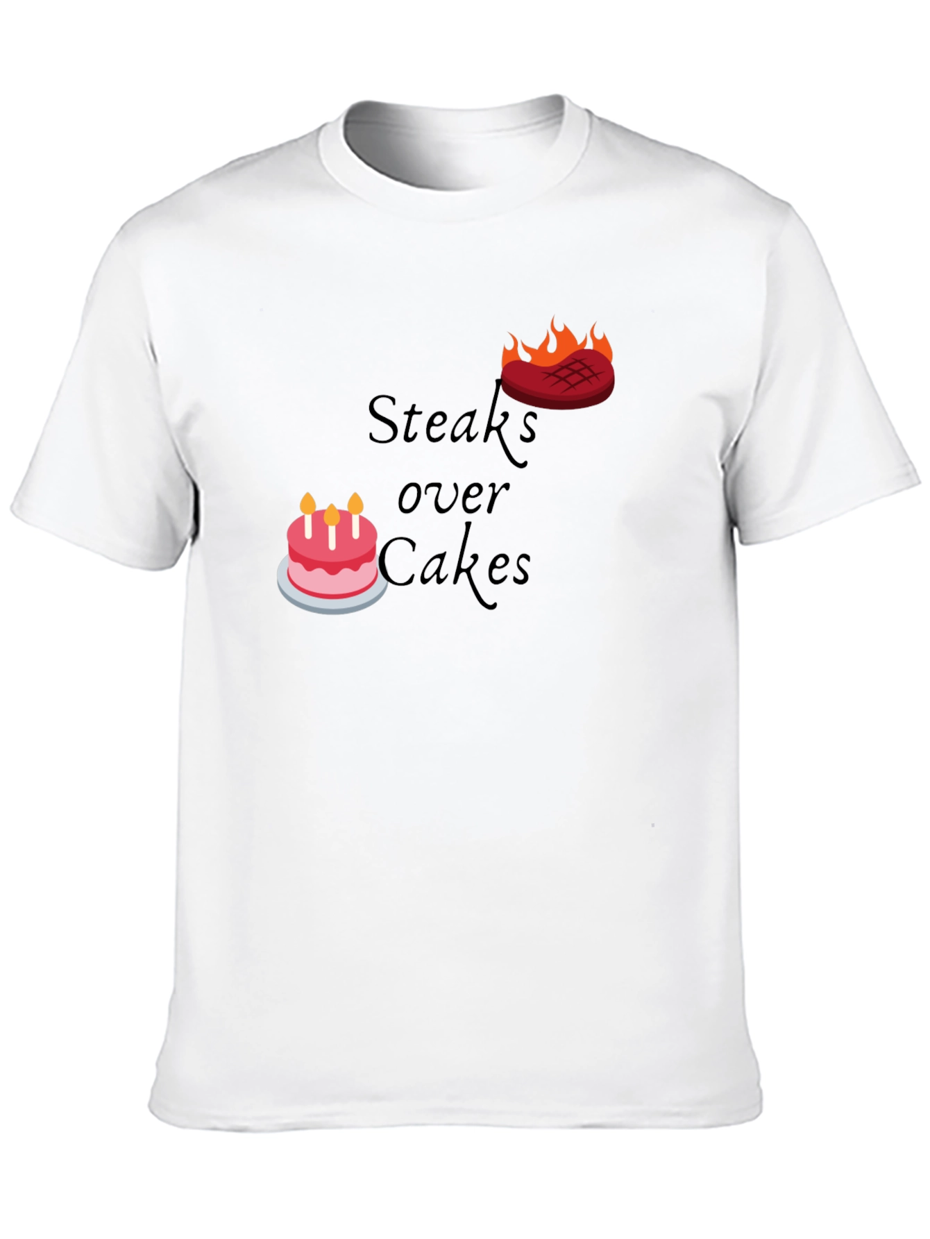 Steaks Over Cakes Black Graphic Tee