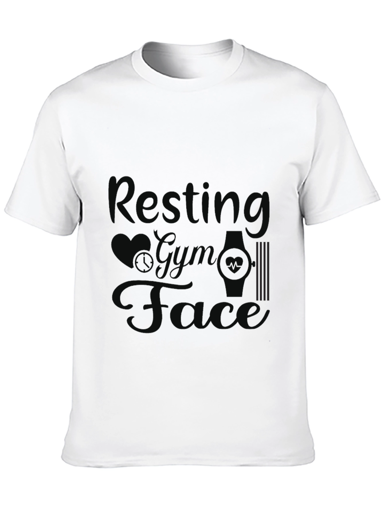 Resting Gym Face Graphic Tee - Black