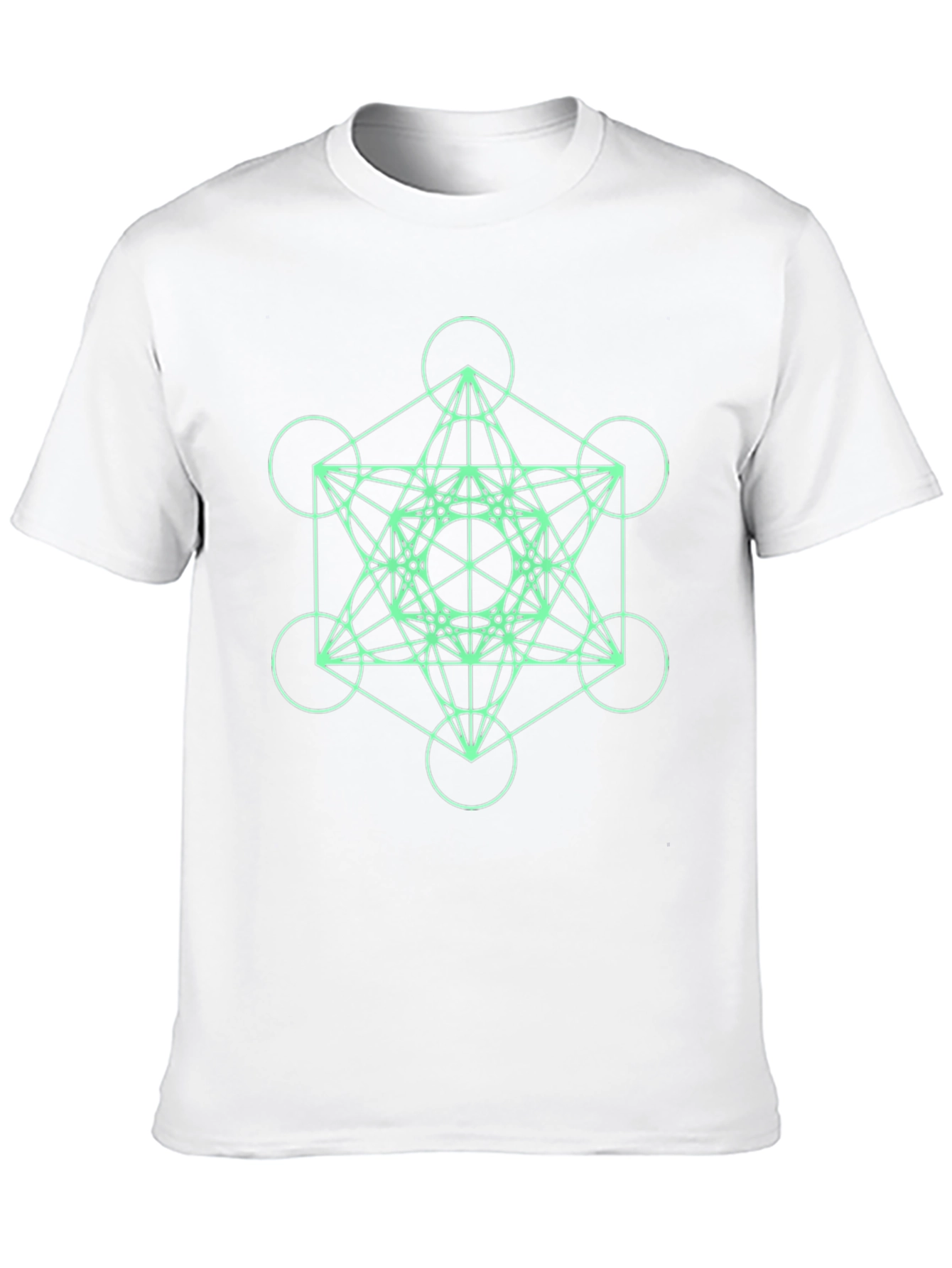 Geometric Pattern T-Shirt - Black