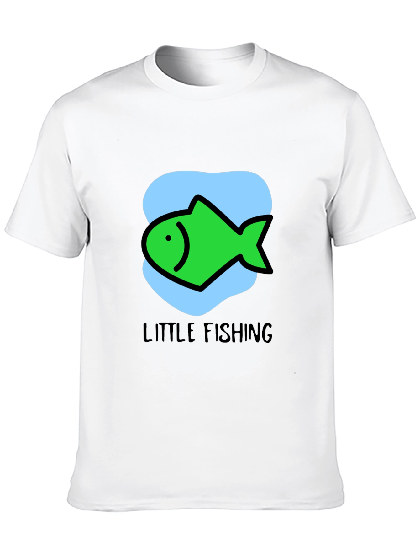 Little Fishing Graphic Tee - Black Unisex T-Shirt