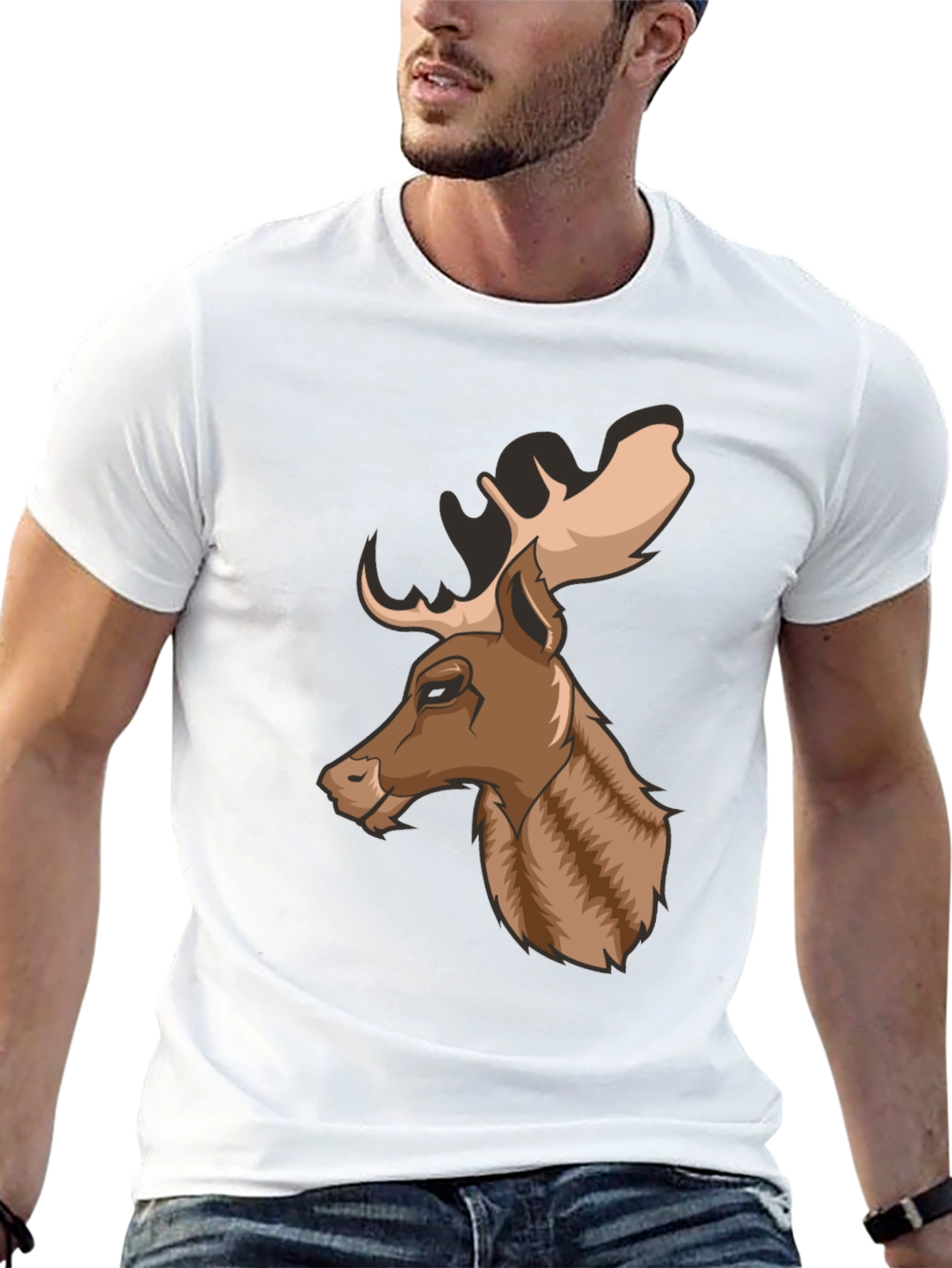 Cool Moose Graphic Tee - Mens Black T-Shirt