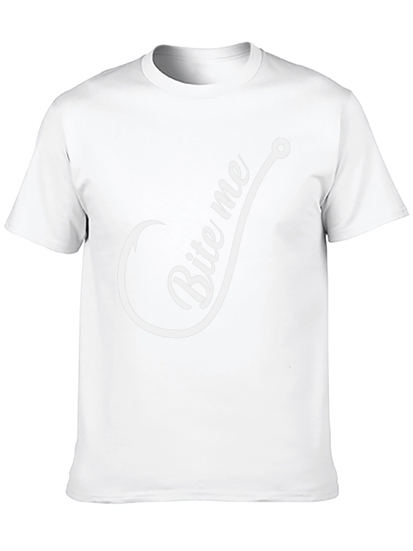 Bite Me Fishing Hook Graphic Tee - Novelty T-Shirt
