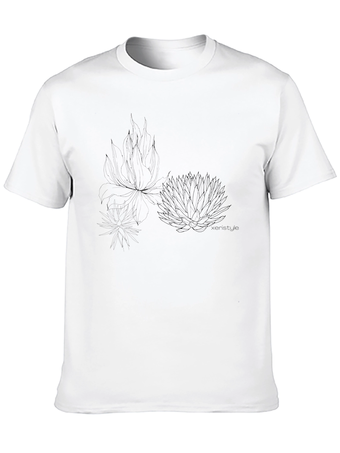 Minimalist Floral Black T-Shirt