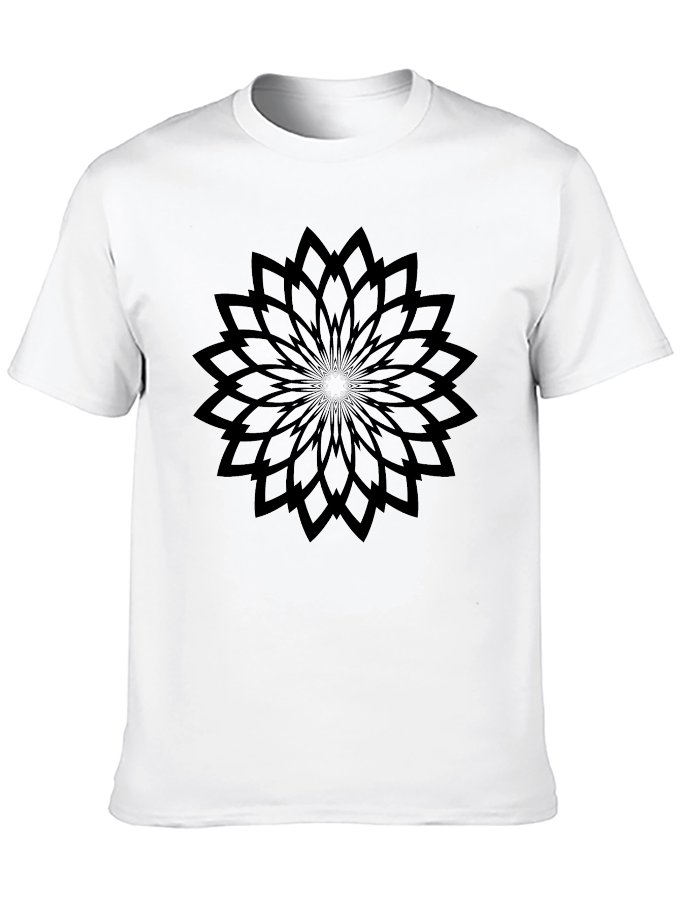 Black Mandala Graphic Tee - Modern Casual Style