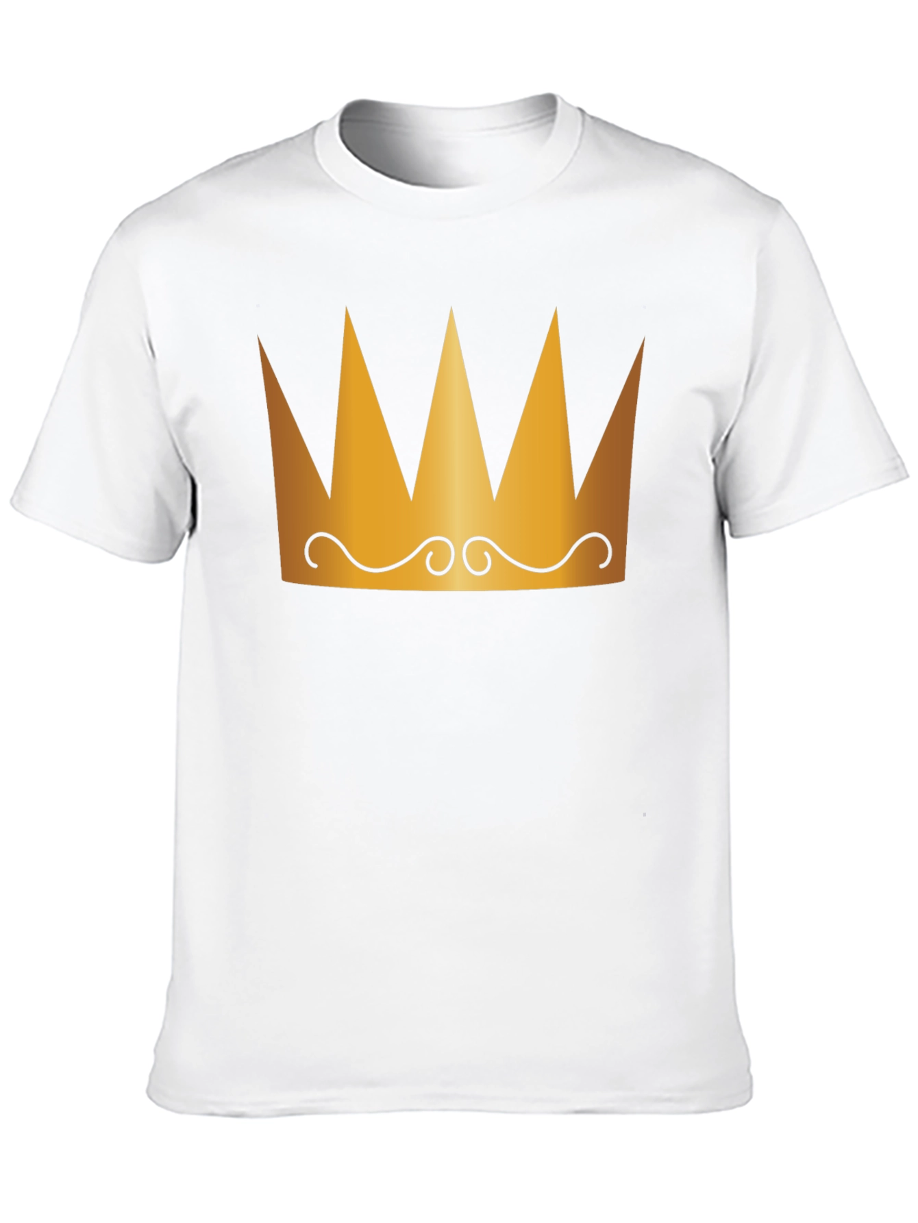 Crown Graphic Tee - Black Cotton T-Shirt
