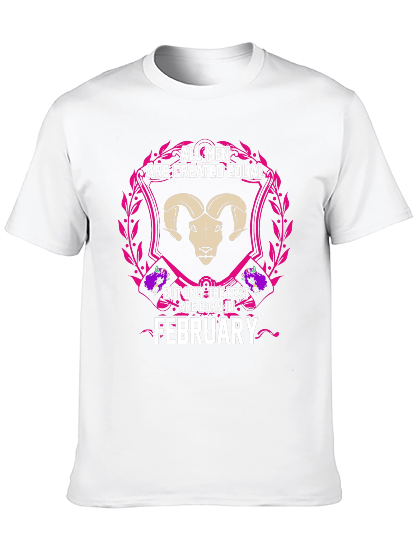 February Mens T-Shirt - Zodiac Aries Design