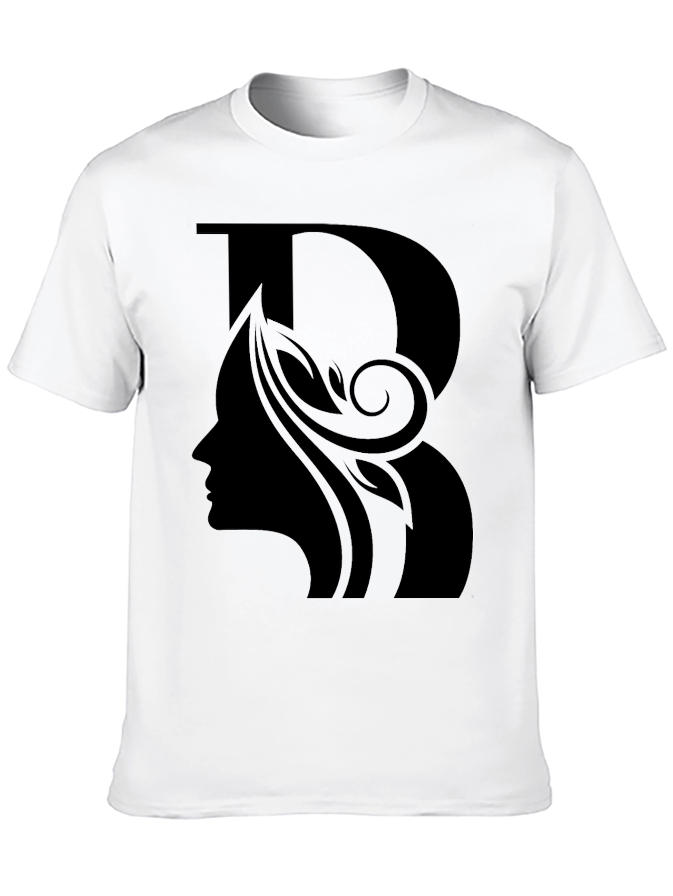 Elegant Black T-Shirt with Silhouette Design