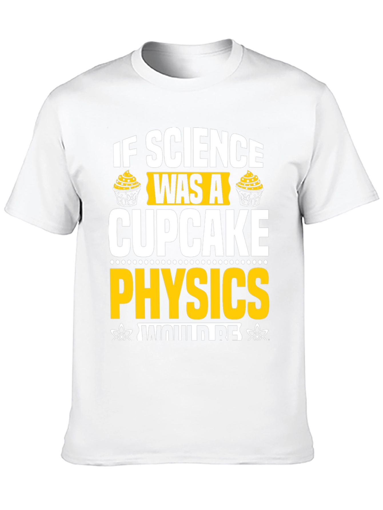 Science Physics Cupcake Black Graphic T-Shirt