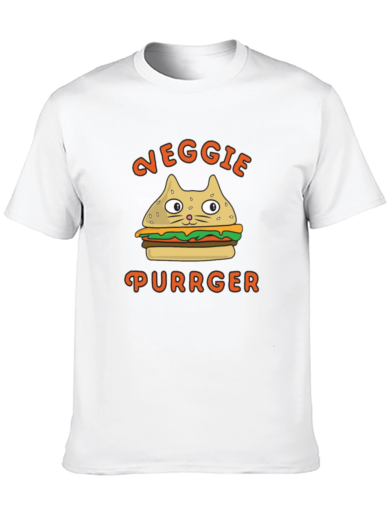Veggie Purrger T-Shirt - Cat Burger Graphic Tee