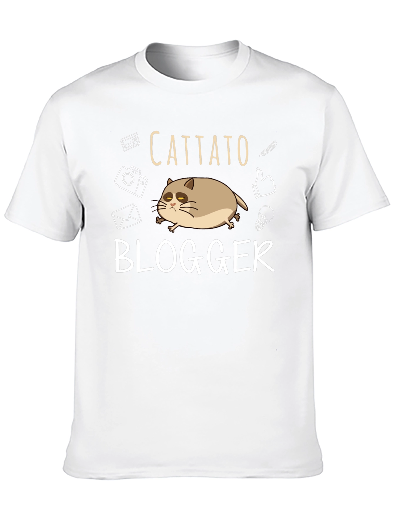 Cattato Blogger T-Shirt - Funny Cat Tee