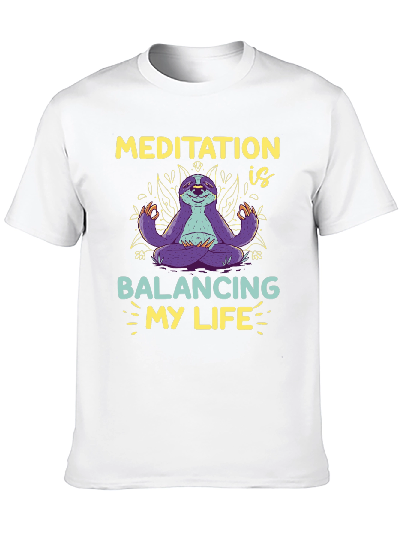 Meditation Sloth T-Shirt - Balancing My Life Tee