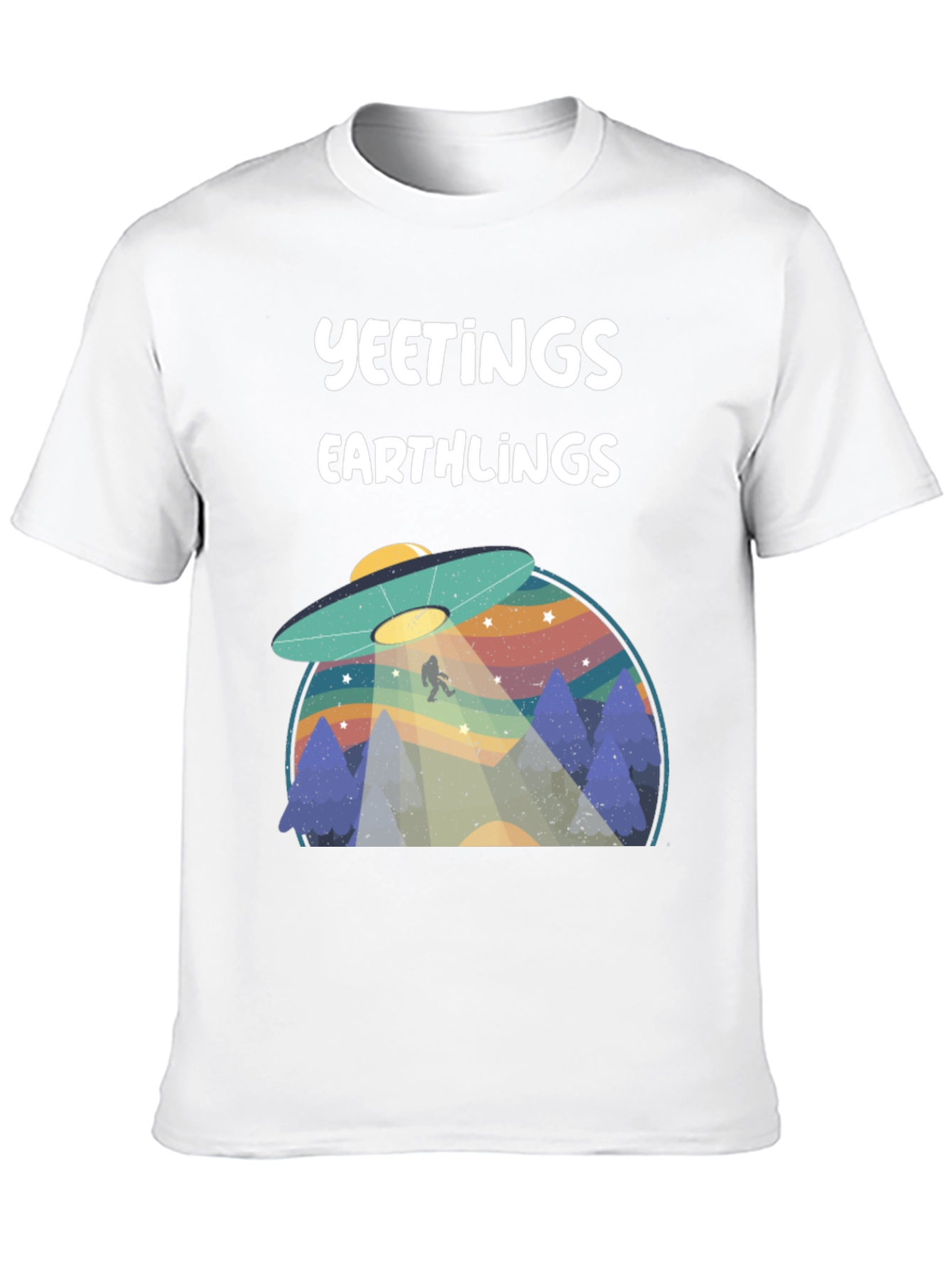Yeetings Earthlings Graphic Tee - Black Cotton Blend