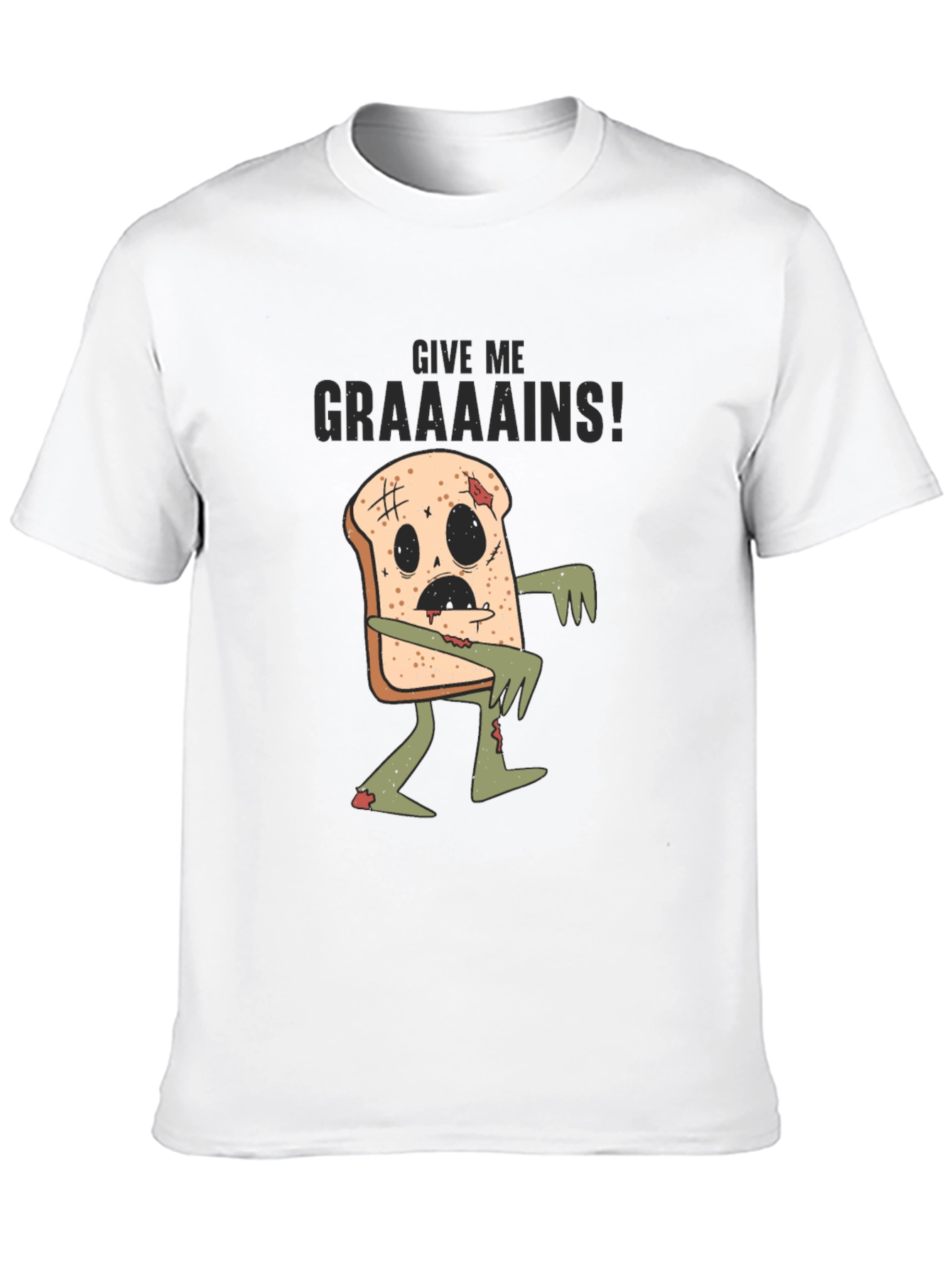 Zombie Toast T-Shirt - Give Me Graaains!