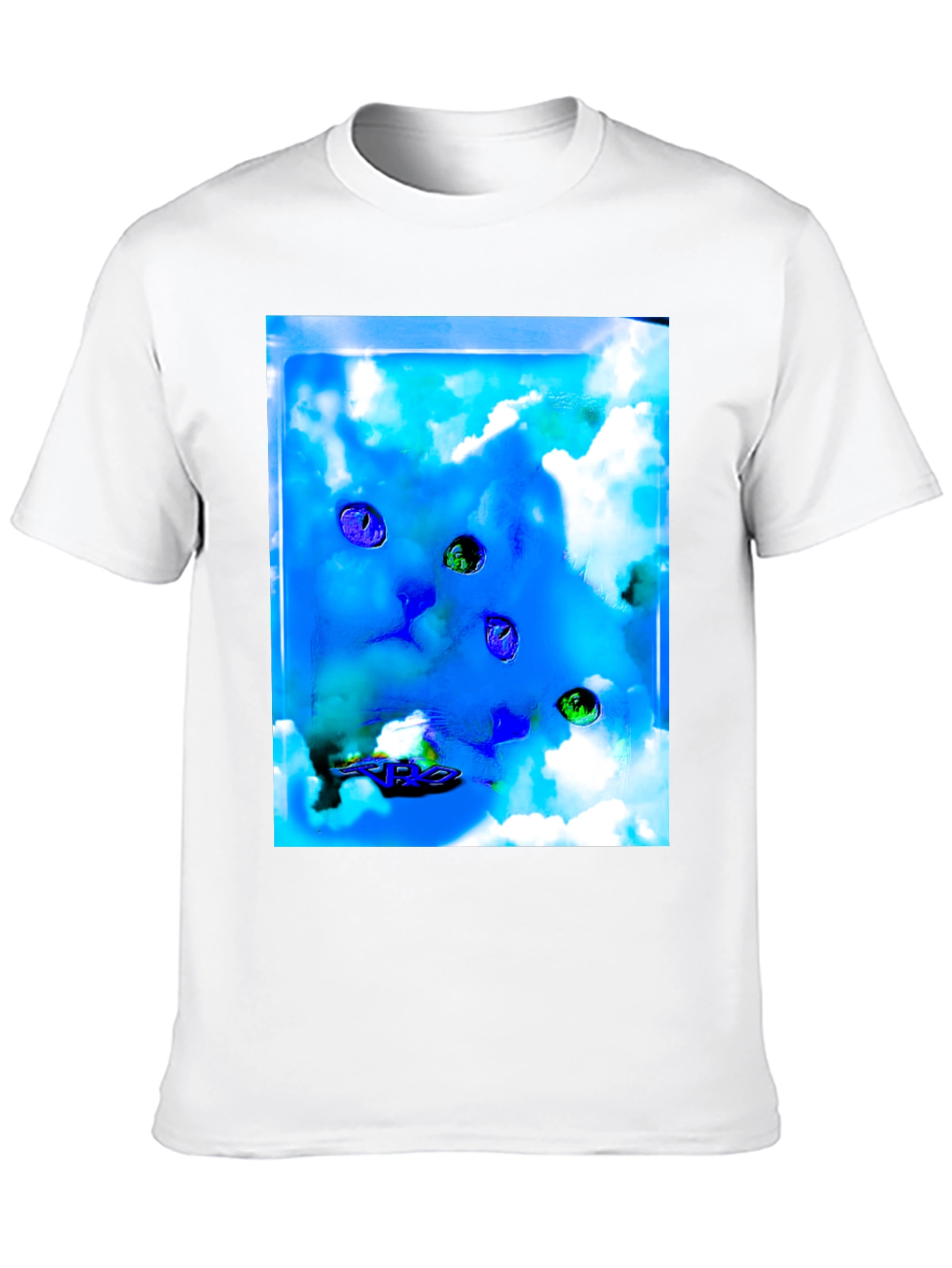 Cloud Cat T-Shirt - Abstract Graphic Tee