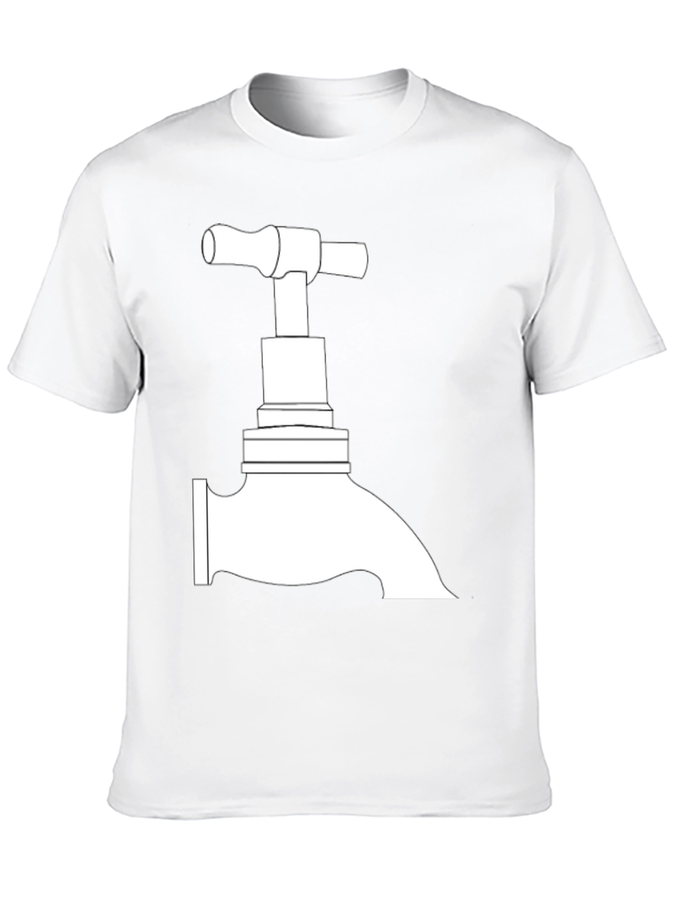 Faucet Graphic Tee - Black Cotton T-Shirt