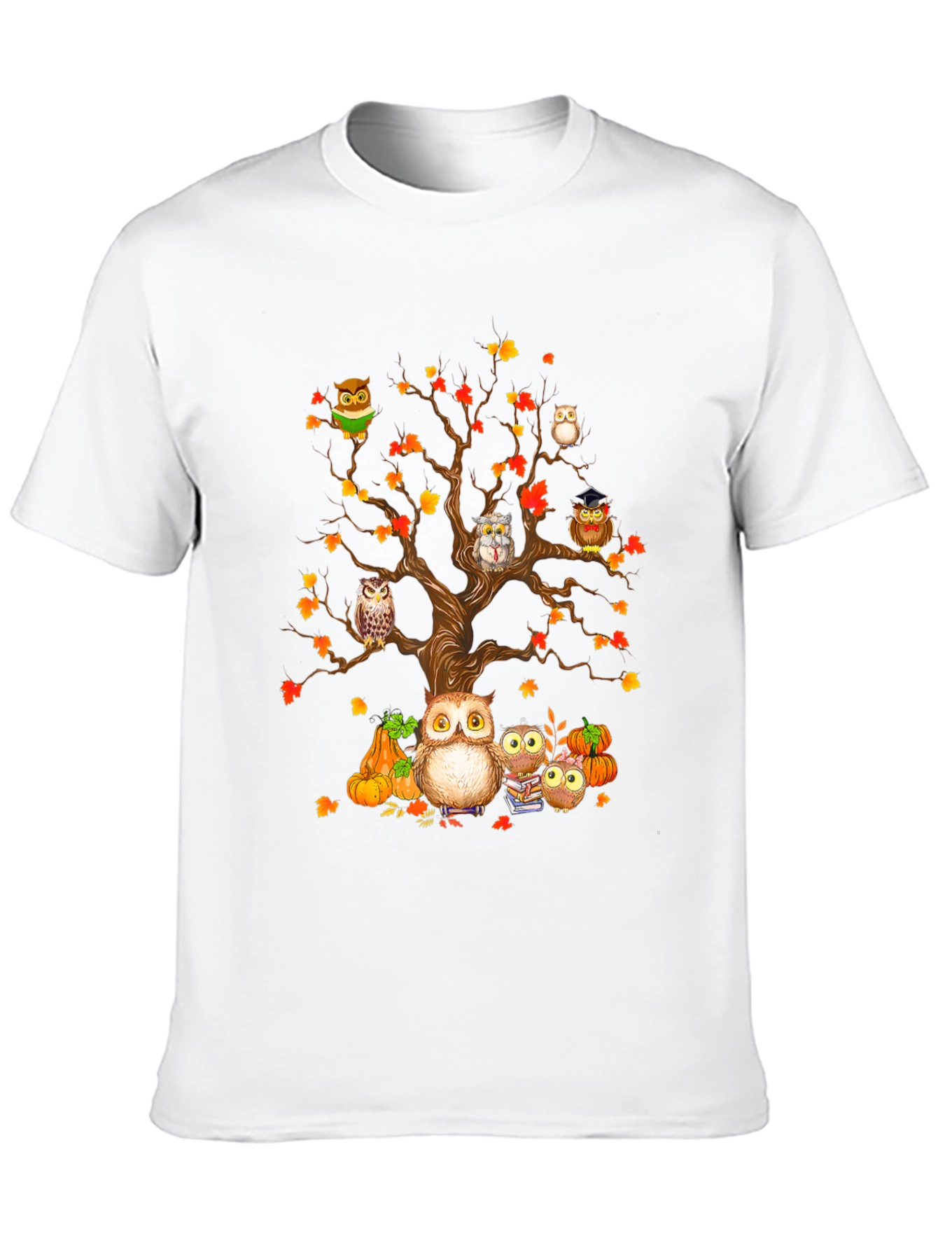 Owl Family Tree T-Shirt - Autumn Design
