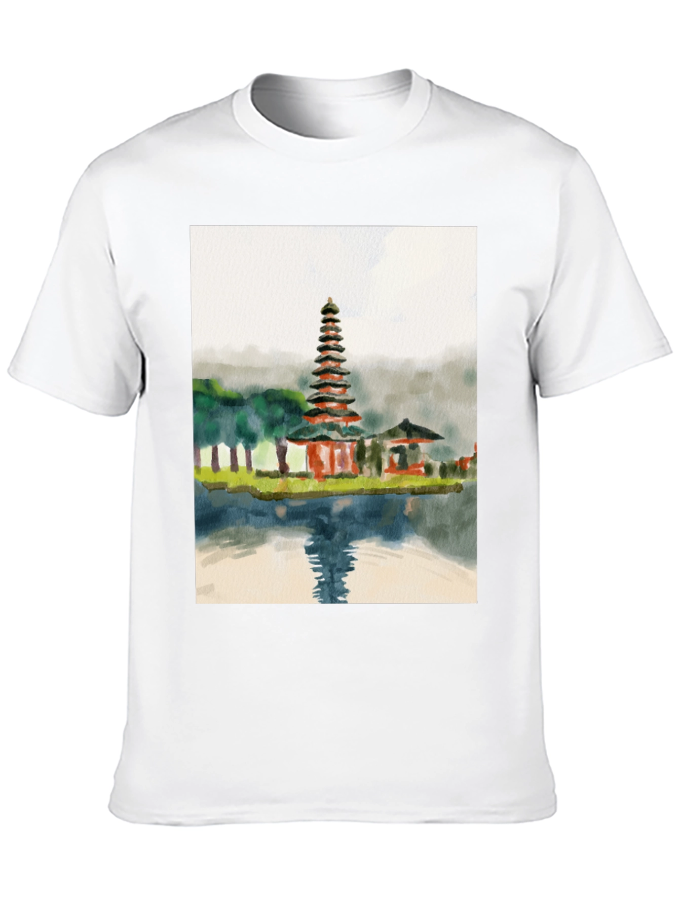 Watercolor Temple Graphic Tee