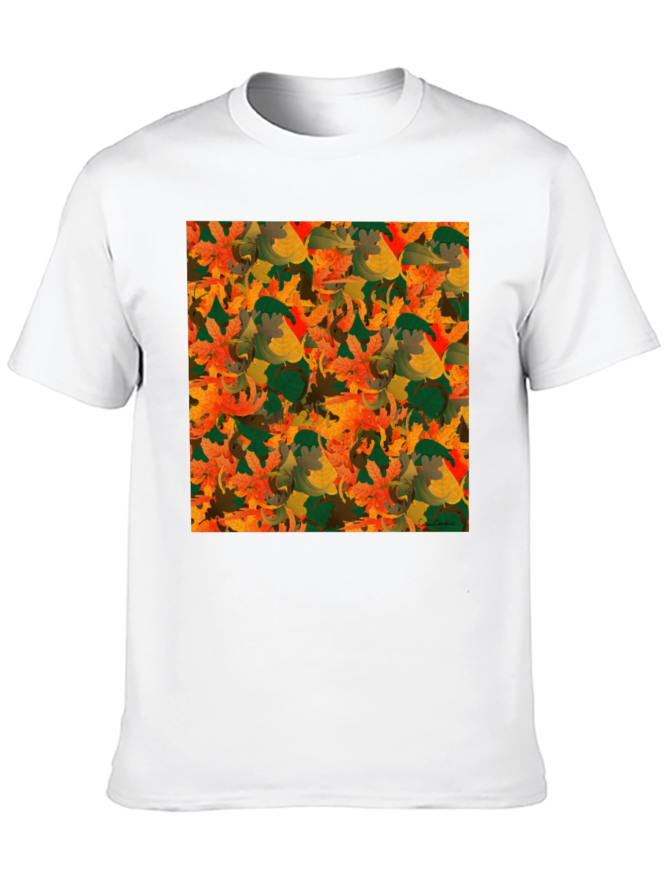 Autumn Leaves Pattern T-Shirt