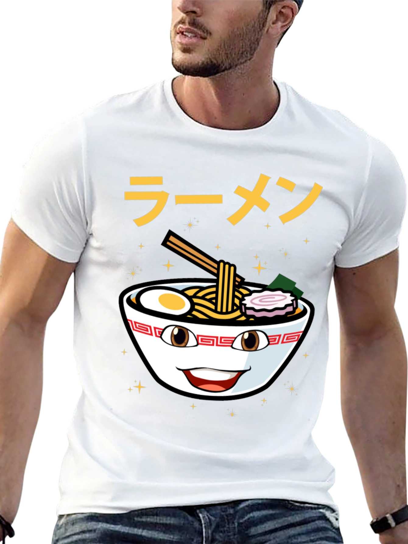Ramen Bowl Graphic Tee - Novelty Food T-Shirt