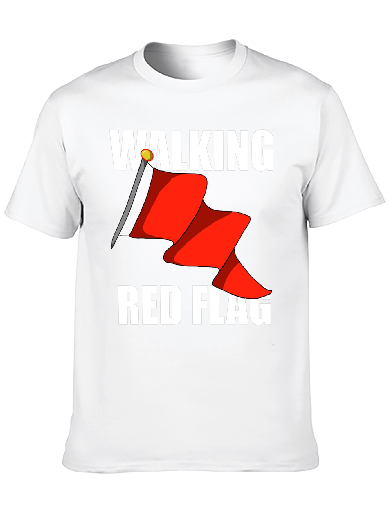 Walking Red Flag Graphic T-Shirt