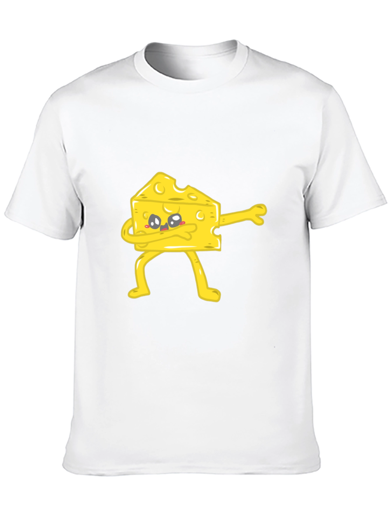 Dabbing Cheese Slice Graphic Tee - Quirky Black T-Shirt