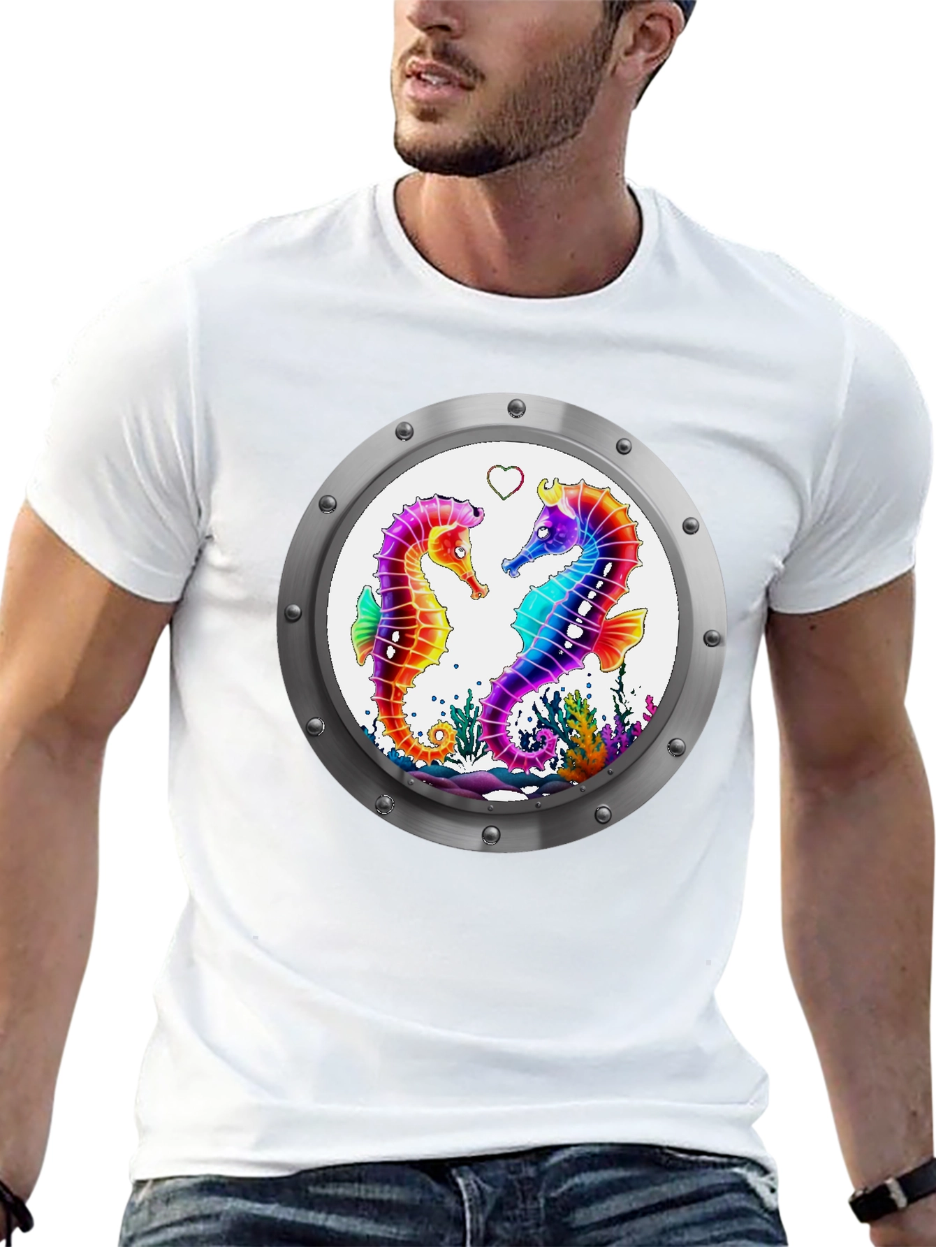 Sea Life Tee - Seahorse Love Graphic T-Shirt