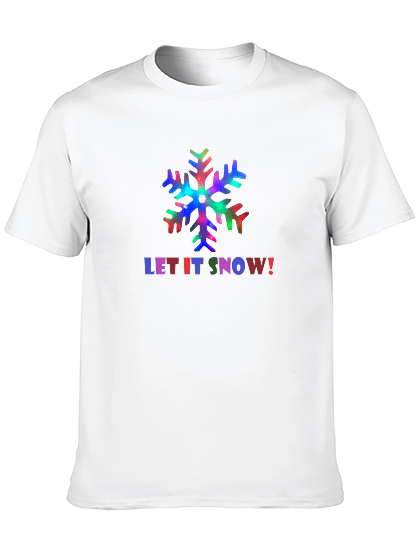Let It Snow Holiday T-Shirt - Festive Snowflake Design