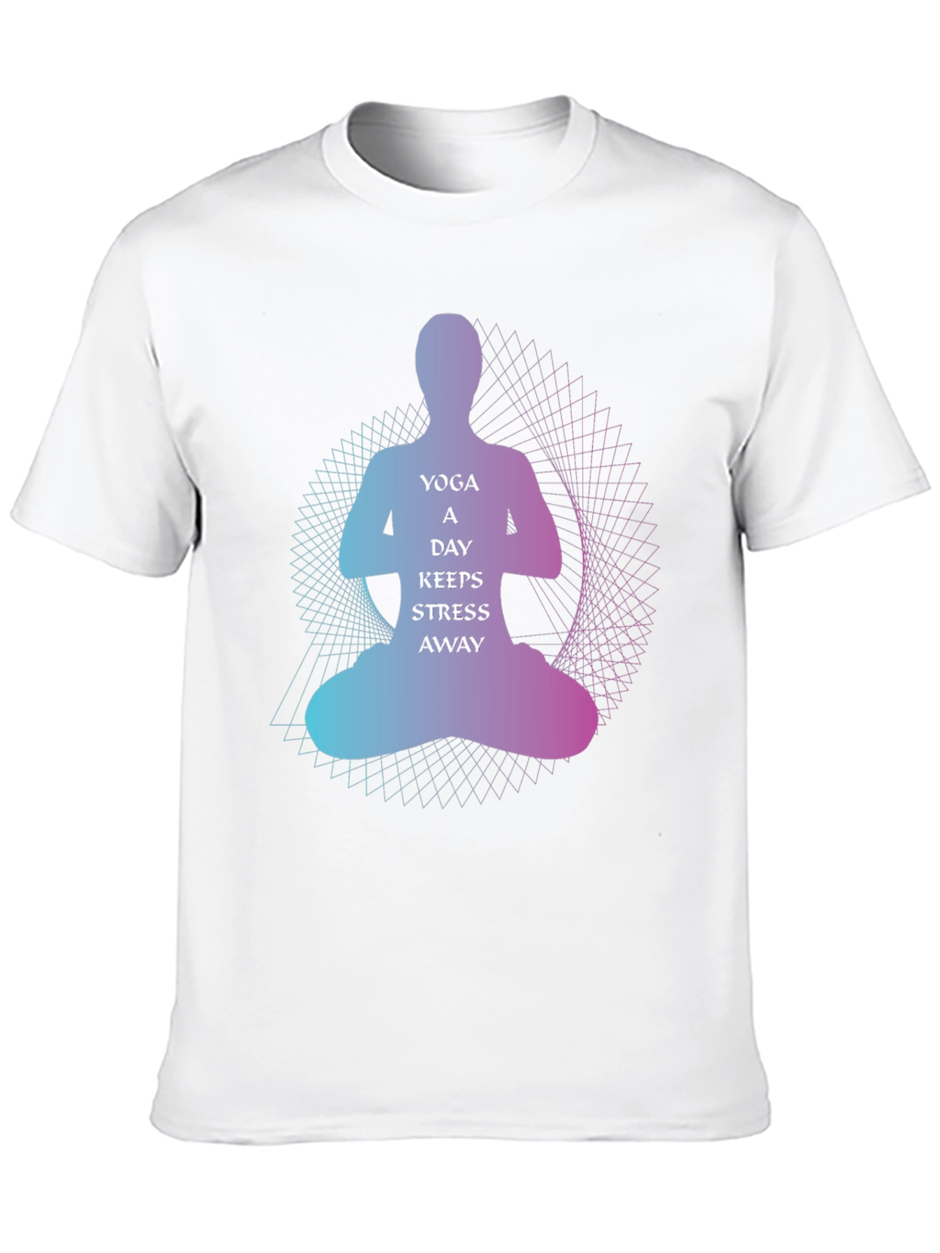 Yoga A Day Keeps Stress Away Graphic T-Shirt
