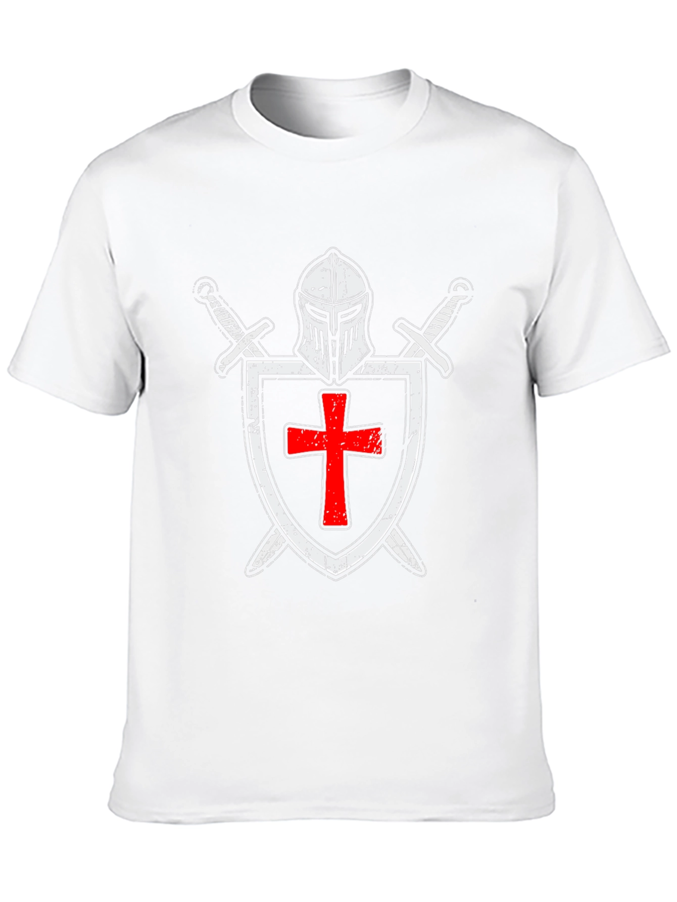 Crusader Knight T-Shirt - Templar Shield Design