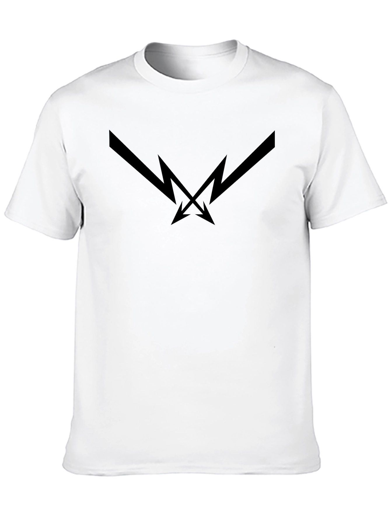 Black Graphic Tee - Lightning Bolt Arrow Design