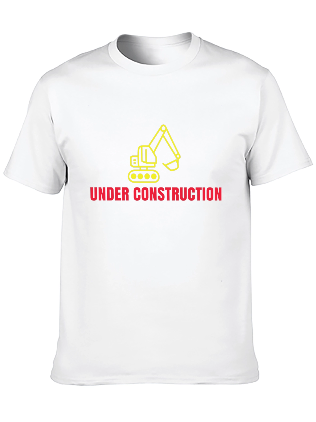 Under Construction Excavator Graphic T-Shirt