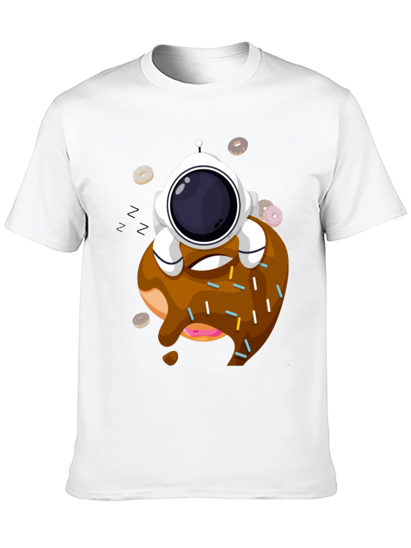 Astronaut Donut T-Shirt - Black Cotton Tee