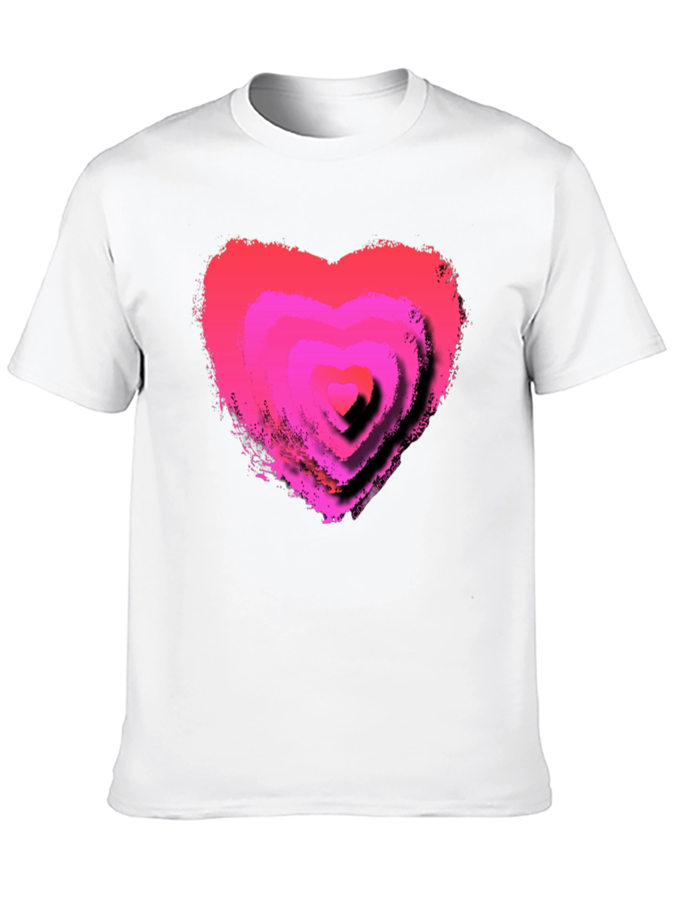 Pink Heart Graphic T-Shirt - Trendy Casual Tee