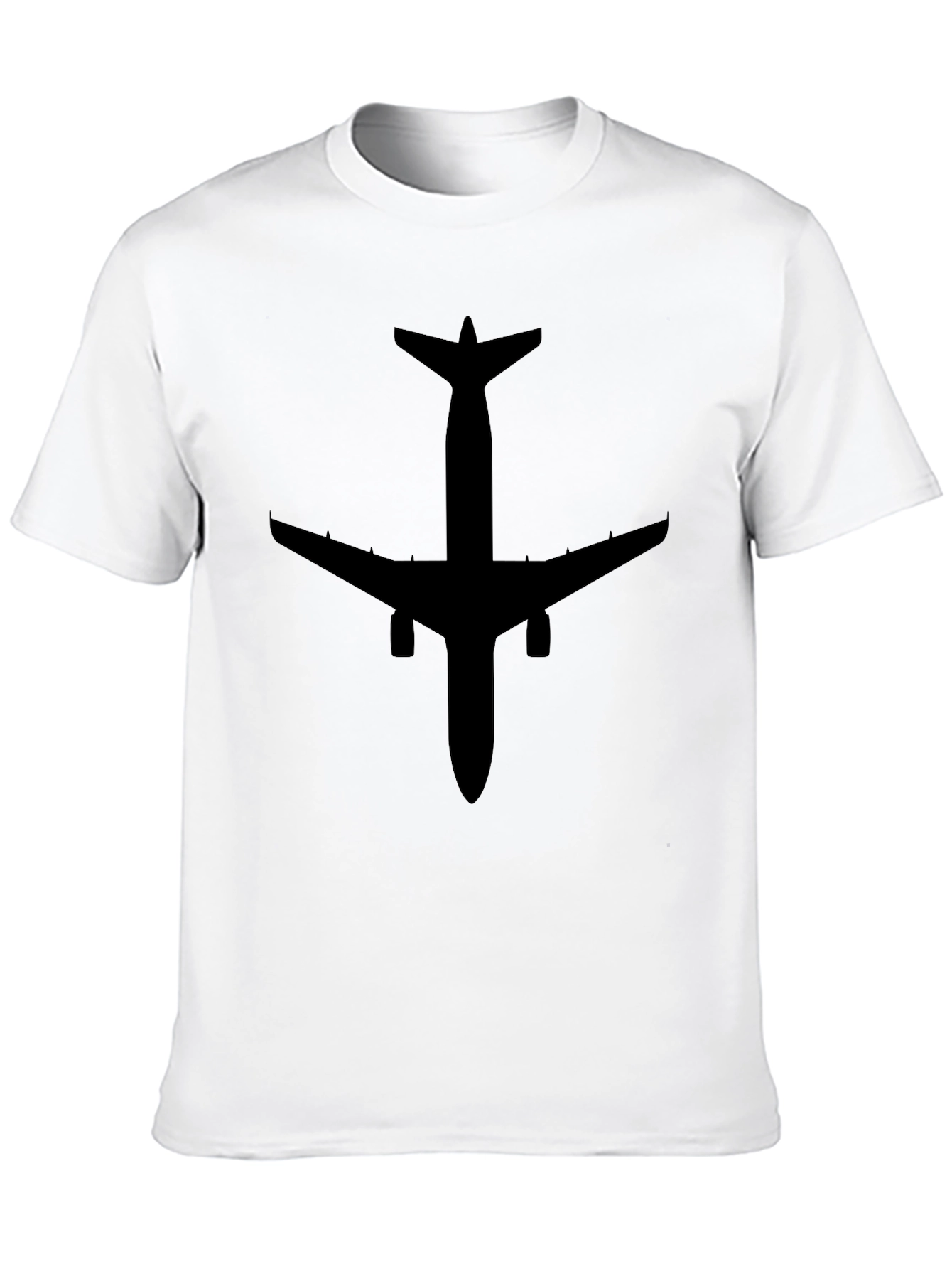 Airplane Silhouette Black T-Shirt | Aviation Enthusiast Tee