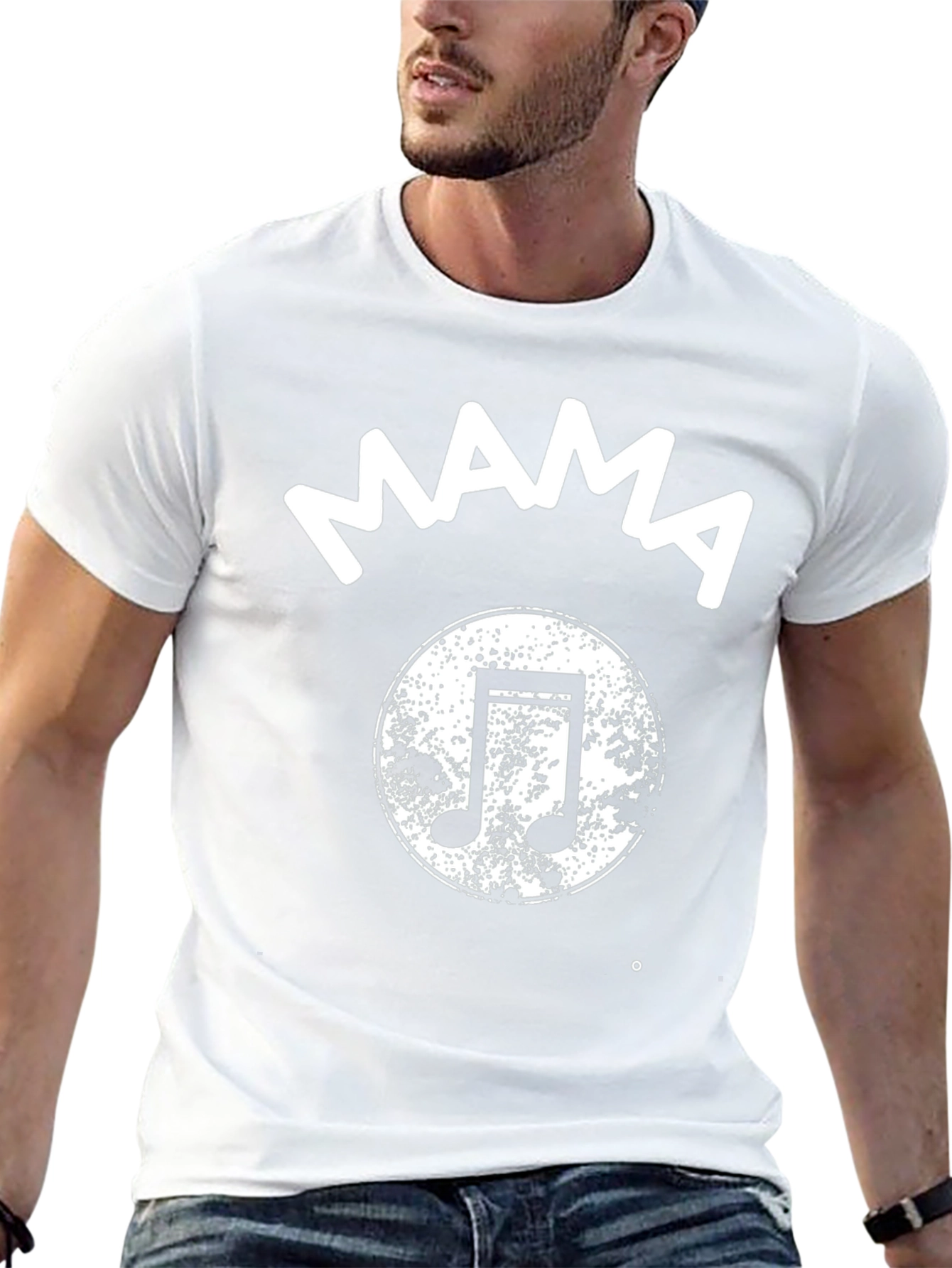 Mama Music Note Black T-Shirt