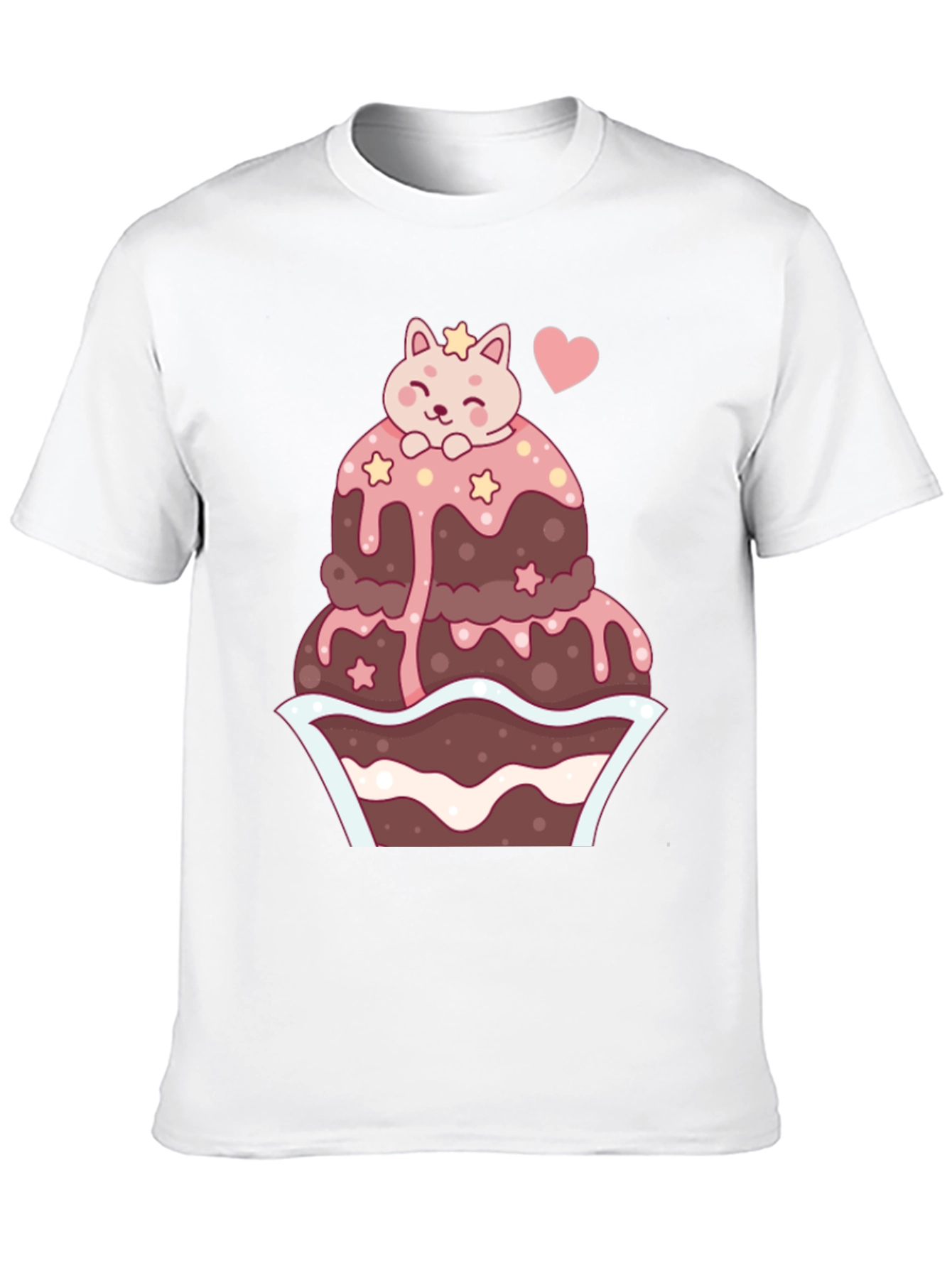 Cute Cat Cupcake Graphic Tee - Kawaii Style