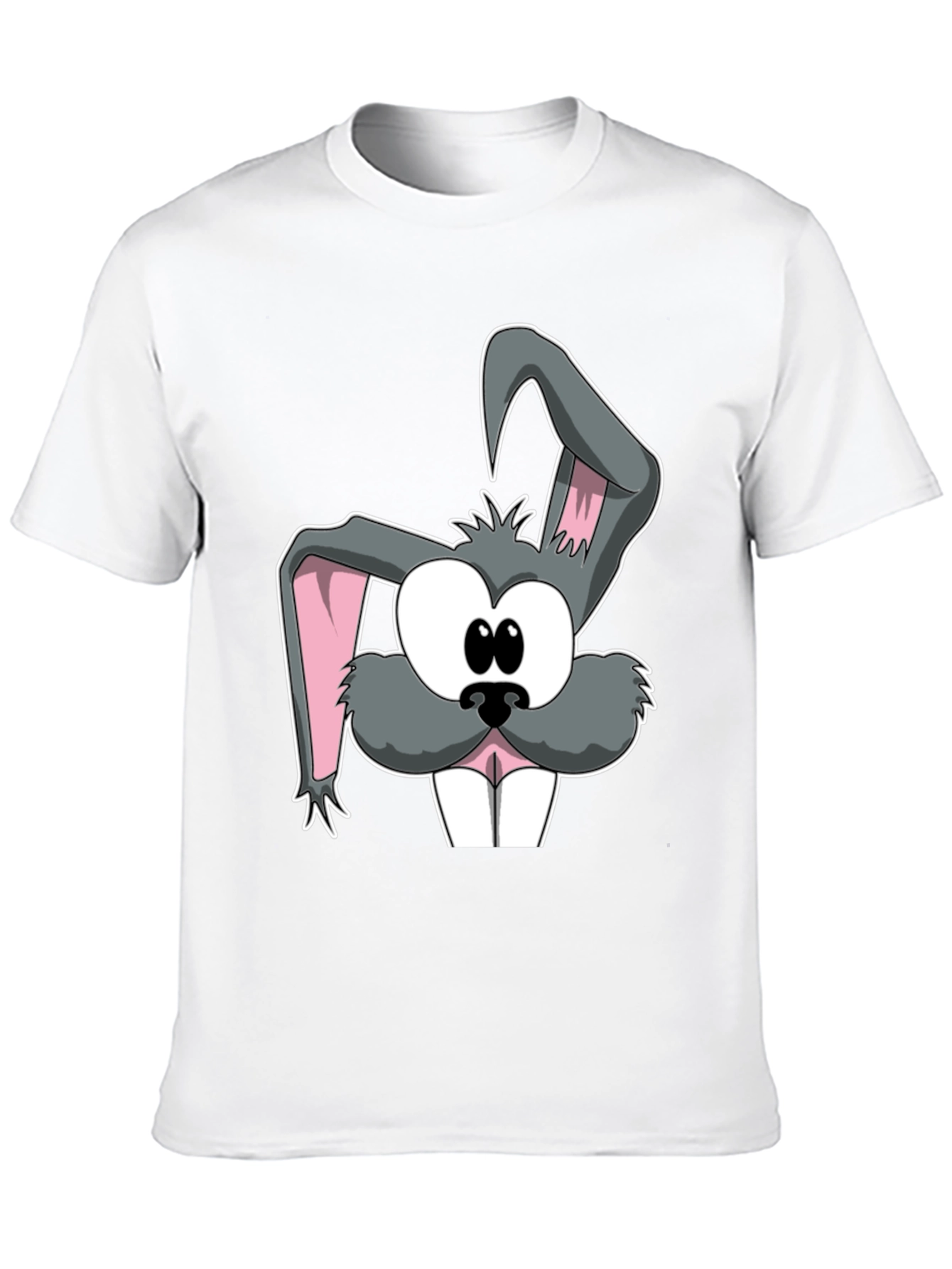 Cartoon Rabbit Graphic Tee - Soft Cotton Casual Top
