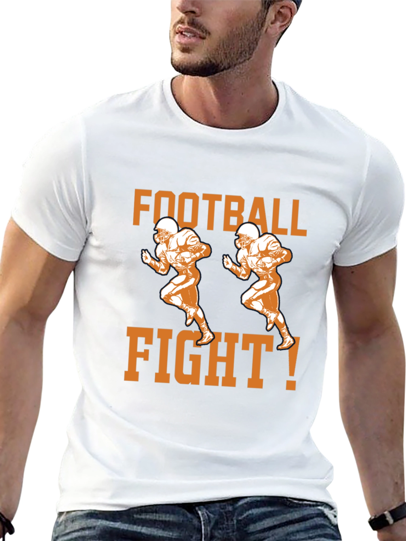 Football Fight T-Shirt - Black Graphic Tee