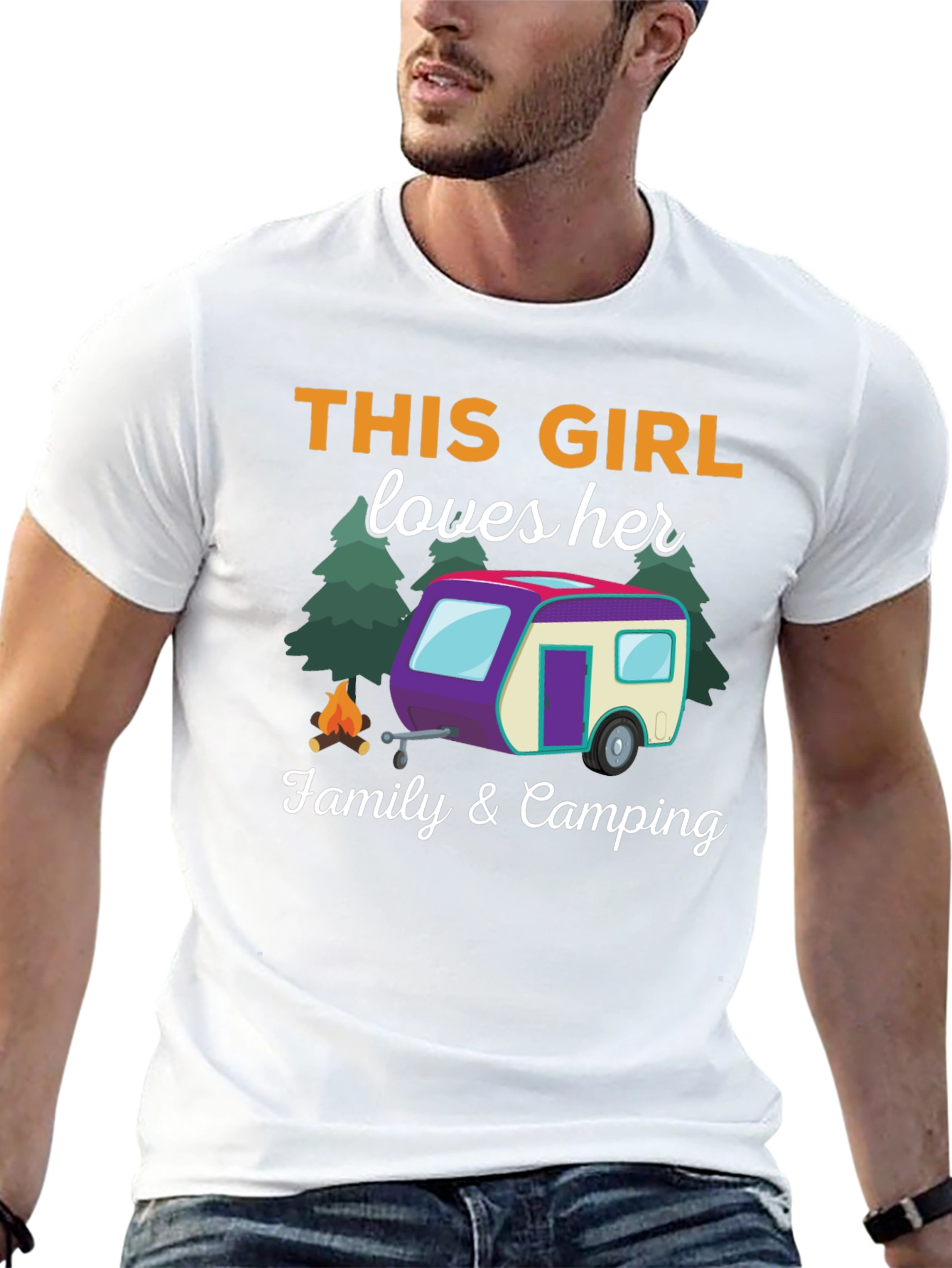 This Girl Loves Her Family & Camping T-Shirt
