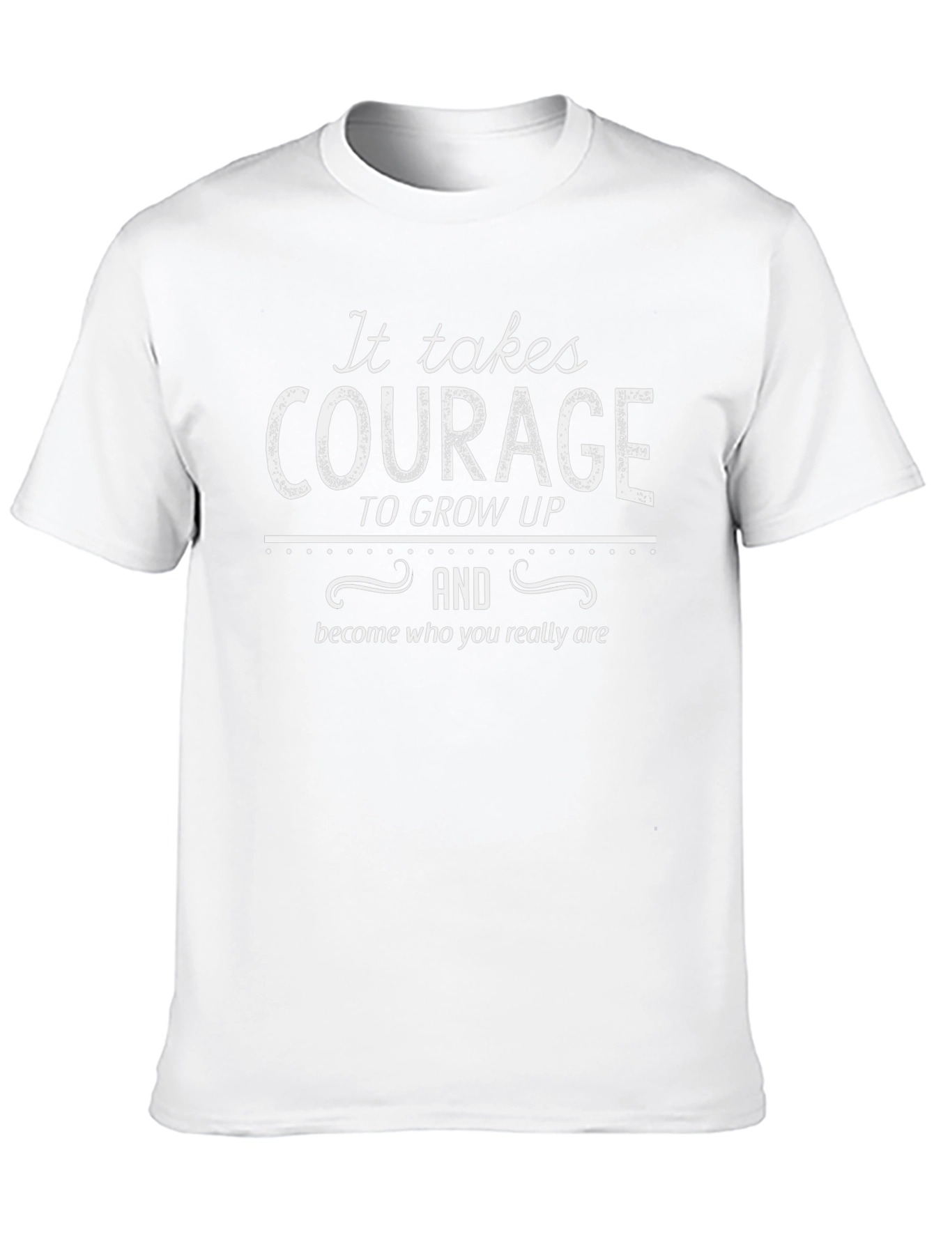 Courage to Grow Up T-Shirt - Inspirational Black Tee