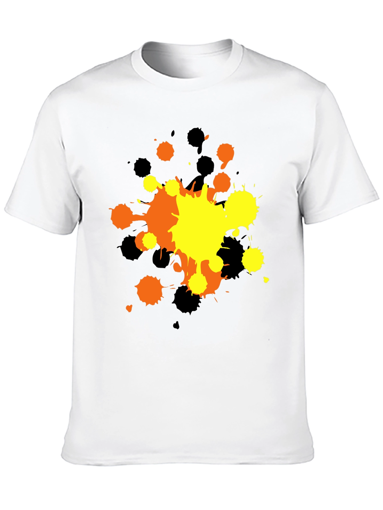 Abstract Splatter Graphic T-Shirt - Black