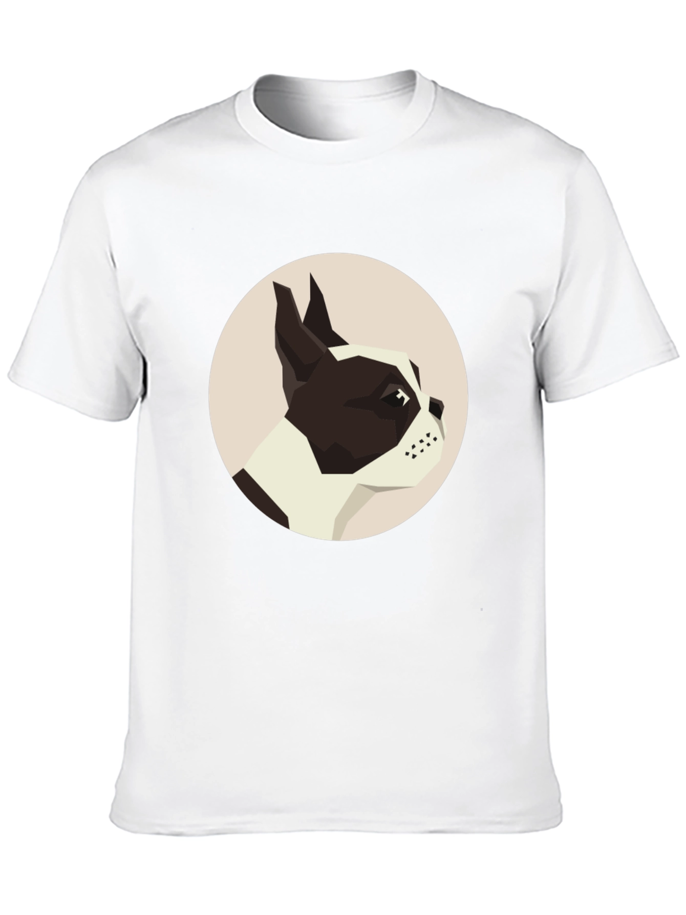 Geometric Dog Graphic Tee - Modern Canine Design