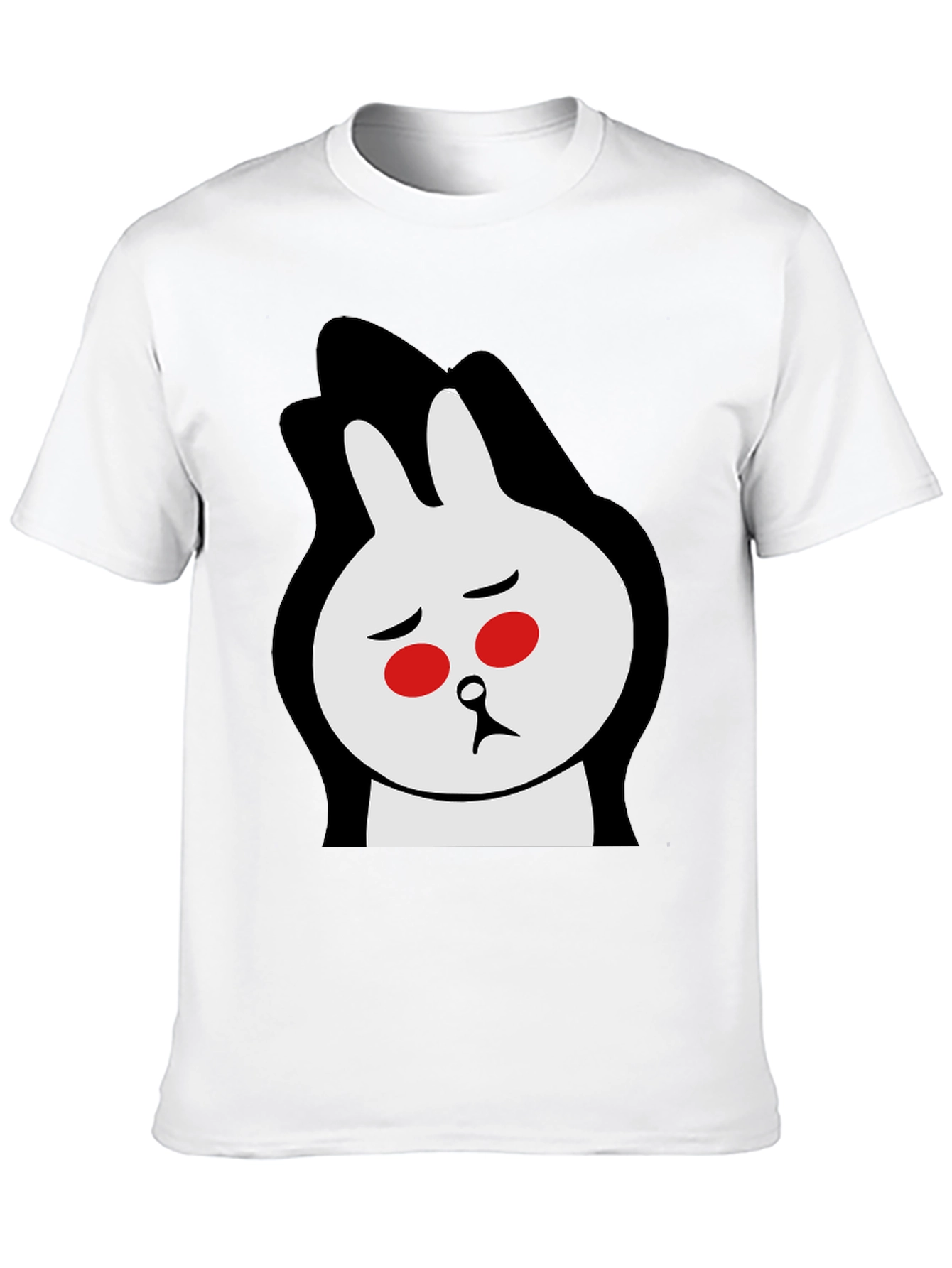 Sad Bunny Graphic Tee - Black Cotton Blend